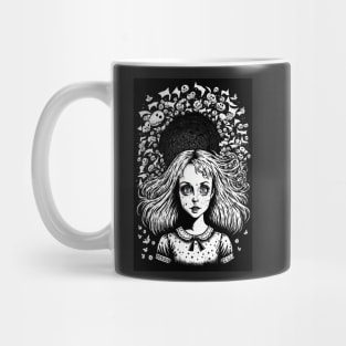 Alice in Wonderland: Dark Gothic Punk E-Girl Style Mug